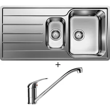 Nerezový dřez Nerezový dřez SET Blanco LEMIS 6 S-IF nerez kartáčovaný 523032 + Blanco DARAS chrom 517720