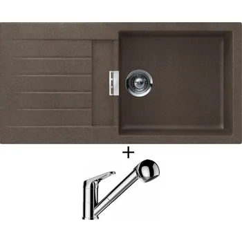 Granitový dřez Granitový dřez SET Schock SIGNUS D-100L Bronze + Schock COSMO 525122 chrom
