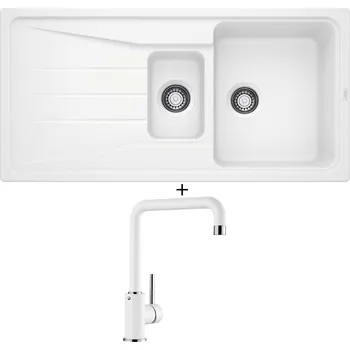 Granitový dřez Granitový dřez SET Blanco SONA 6 S bílá 519855 + Blanco MILI bílá 523107