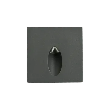 ACB Iluminacion Zapuštěné LED svítidlo VIRGO, š. 7 cm, 3W, CRI90, IP65 Barva: Antracit