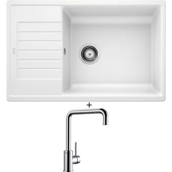 Granitový dřez Granitový dřez SET Blanco ZIA XL 6 S Compact bílá 523277 + Blanco MILI chrom 519413