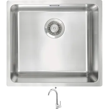 Nerezový dřez Nerezový dřez SET Deante EGERIA ZPE 010D nerez + Deante ASTER 062 M chrom