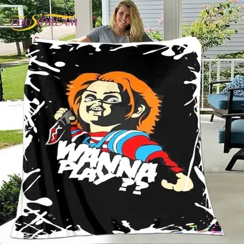 deka Teplá flanelová deka s hororovými postavami - 11,180x230cm