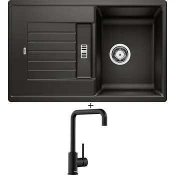 Granitový dřez Granitový dřez SET Blanco ZIA 45 S černá 526013 + Blanco MILI černá matná 526665