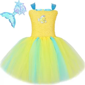 Dámské šaty Dětské šaty s motivem malé mořské víly | Univerzální šířka - Šaty se sponkou,45 cm