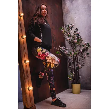 Dámské legíny UTOPY Dámské sportovní legíny Flower Garden Velikost: XL