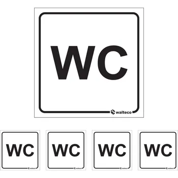 Značení Walteco WC, 80x80mm, samolepka Množství: 5 ks