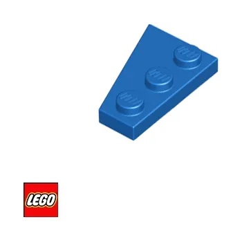 Stavebnice LEGO LEGO® Dílky LEGO Podložka Zkosená 3x2 z Prava / 43722 Barva: Modrá 43722