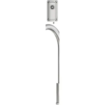 Nerezový dřez Dřez pod desku SET Teka BE LINEA RS15 18.40 X nerez + Deante LIMA F72 M nerez