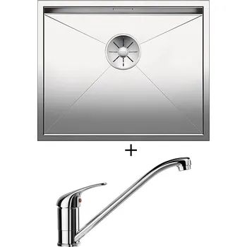 Nerezový dřez Dřez pod desku SET Blanco ZEROX 500-U nerez hedvábný lesk 521589 + Blanco DARAS chrom 517720