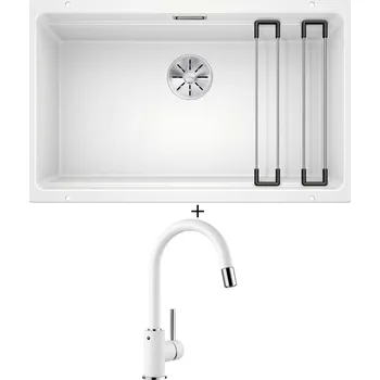 Dřez pod desku SET Blanco ETAGON 700-U bílá 525171 + Blanco MIDA-S bílá 521457