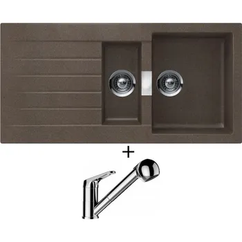 Granitový dřez Granitový dřez SET Schock SIGNUS D-150 Bronze + Schock COSMO 525122 chrom