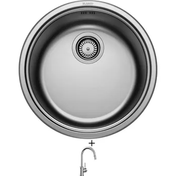Nerezový dřez Nerezový dřez SET Blanco RONDOSOL-IF nerez ocel kartáčovaný 514647 + Blanco MIDA-S chrom 521454