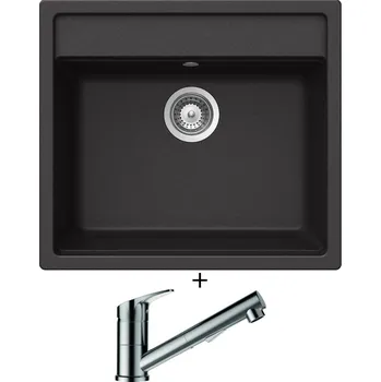 Granitový dřez Granitový dřez SET Schock NEMO N-100 Nero + Schock EVINAS 577120 nerez
