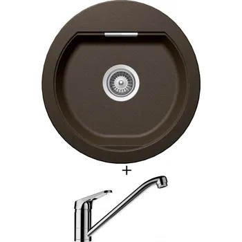 Granitový dřez Granitový dřez SET Schock MONO R-100 Bronze + Schock COSMO 525001 chrom