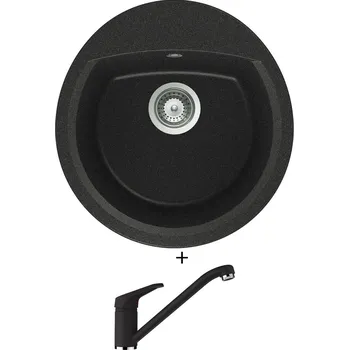 Granitový dřez Granitový dřez SET Schock MANHATTAN R-100 Onyx + Schock COSMO 525001 Onyx