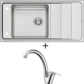 Nerezový dřez Nerezový dřez SET Pyramis STUDIO (100X50) 1B 1D nerez + Pyramis OSSIA chrom