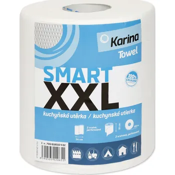 Utěrka Kuchyňská utěrka Karina Smart XXL 2vrstvá, šíře 19cm, návin 100m, bílá