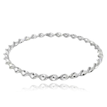 MINET Pevný stříbrný náramek JMAS0224SB00