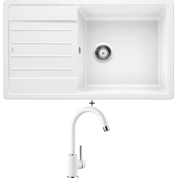 Granitový dřez Granitový dřez SET BLANCO LEGRA XL 6 S bílá 523328 + Blanco MIDA bílá 519418