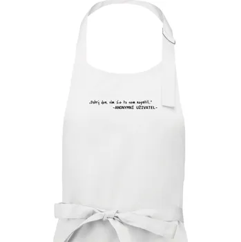 Kuchyňská zástěra Stavíme svépomoci - Dobrý den, vím že to sem nepatří... - Dámská zástěra na vaření - Univerzální velikost ( Bílá )