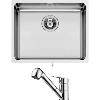 Nerezový dřez Dřez pod desku SET Pyramis LYDIA (50x40) 1B nerez + Pyramis FIDO chrom