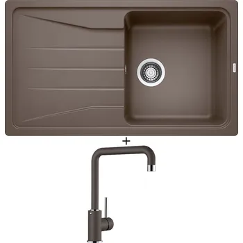 Granitový dřez SET Blanco SONA 5 S kávová 519679 + Blanco MILI kávová 523111