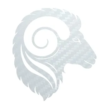 Samolepící dekorace SAMOLEPKA Beran 001 pravá (51 - 3D karbon bílý) NA AUTO, NÁLEPKA, FÓLIE, POLEP, TUNING, VLASTNÍ TEXT, TISK, AUTOSAMOLEPKY.cz, POLEPY, OBRÁZEK, LOGO, SAMOLEPKY