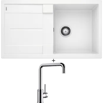 Granitový dřez Granitový dřez SET Blanco METRA 5 S bílá 513205 + Blanco MILI chrom 519413