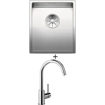 Nerezový dřez Nerezový dřez SET Blanco CLARON 340-IF nerez hedvábný lesk 521570 + Blanco MIDA chrom 517742