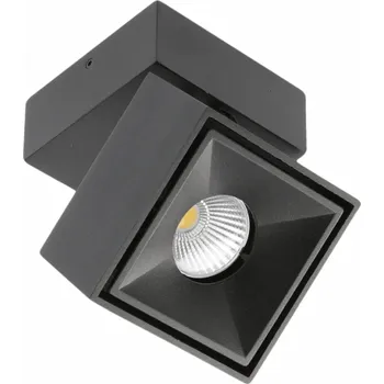 Nástěnné svítidlo LED svítidlo BIANCO, 8 W, 680 lm, AC 220–240 V, 50/60 Hz, PF 0,9, Ra≥80, IP20, IK06, 36°, 4000 K, čtverec, černé