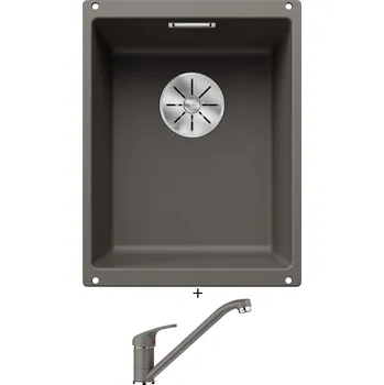 Granitový dřez Dřez pod desku SET Blanco SUBLINE 320-U šedá vulkán 527343 + Blanco DARAS šedá vulkán 526934