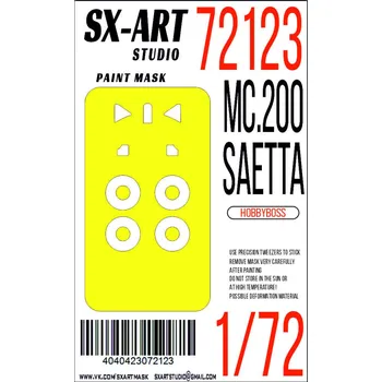 Plastikový model SX-ART 1/72 Paint mask MC.200 Saetta (HOBBYB)