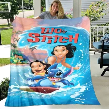 Dětská deka Roztomilá flanelová deka s motivem Stitche - 22,180x230cm