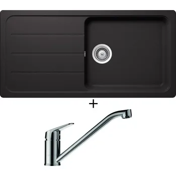 Granitový dřez Granitový dřez SET Schock FORMHAUS D-100L Nero + Schock EVINAS 577000 nerez