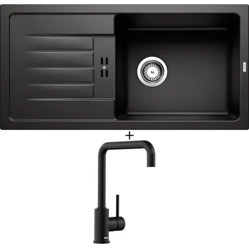 Kuchyňský dřez Granitový dřez SET BLANCO FAVUM XL 6 S černá 526082 + Blanco MILI černá matná 526665