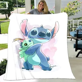 Dětská deka Roztomilá flanelová deka s motivem Stitche - 24,130x150cm