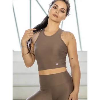 Kvalitní dámské tričko bez rukávů VSB SIDESKIN brown, VELIKOST L/XL