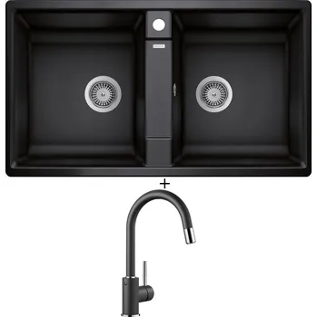 Granitový dřez Granitový dřez SET Blanco ZIA 9 antracit 516686 + Blanco MIDA-S antracit 521455