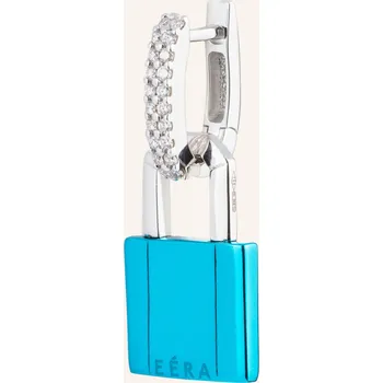 Náušnice Eéra Dámské Visací Náušnice Lock Small S Diamanty, stříbrná /...