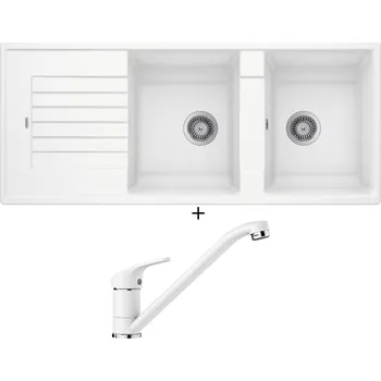 Granitový dřez Granitový dřez SET Blanco ZIA 8 S bílá 515597 + Blanco DARAS bílá 517724