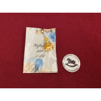 HandMade by VeJa Dárková karta - Nejlepší pan učitel s přívěškem