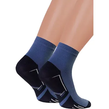 Pánské ponožky Pánské kotníkové ponožky 054/319 Steven Barva/Velikost: jeans / 41/43