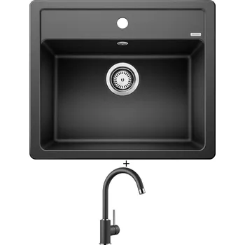 Kuchyňský dřez Granitový dřez SET Blanco LEGRA 6 antracit 523332 + Blanco MIDA antracit 519415
