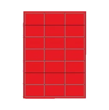 Speciální papír Samolepicí etikety 66 x 40 mm, A4 - reflexní červené (100 ks)