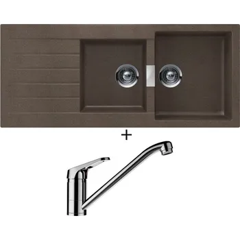 Granitový dřez Granitový dřez SET Schock SIGNUS D-200 Bronze + Schock COSMO 525001 chrom