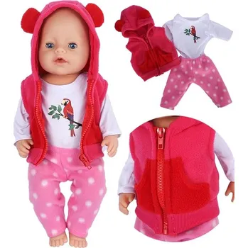 Oblečky pro panenky Baby Born a American girl (43-45) cm, mix druhů Barva: tmavě růžová