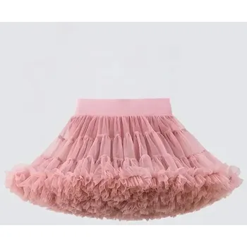 Dívčí sukně Dívčí tylová tutu sukně - B062 Fazolová pasta,31 x 51 cm