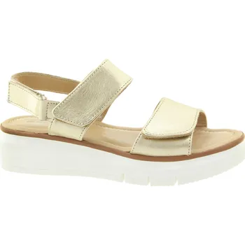 Dámské sandále EASY'N ROSE Dámské kožené platino sandály 797-002-PLATINO-255 Velikost 37