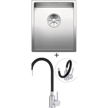 Nerezový dřez Nerezový dřez SET Blanco CLARON 340-IF nerez hedvábný lesk 521570 + Deante NEO LUNO BOC B720 nerez
